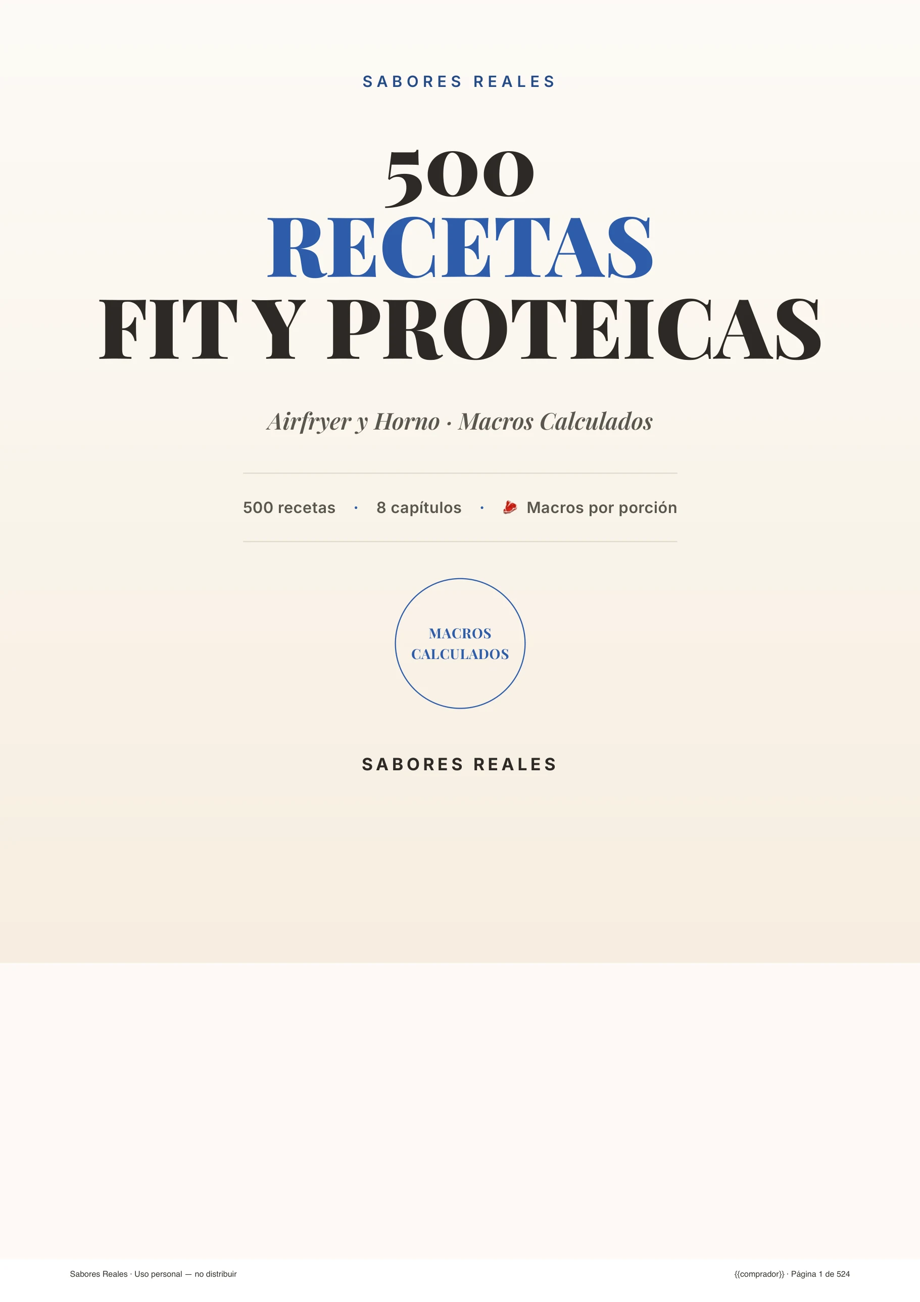 Portada 500 Recetas Fit y Proteicas